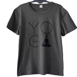 Gray Yoga Soft Graphic T-Shirt Small